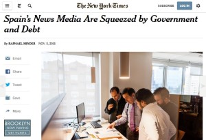 O New York Times destripa a liberdade de prensa española,sometida polo Goberno e os bancos