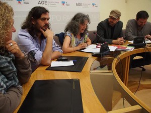 Boo, Sánchez, Senra, Noriega e Pérez, na rolda de prensa deste venres 